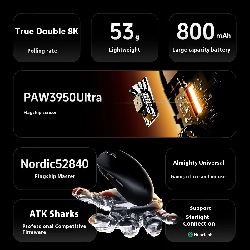 ATK A9 Ultra draadloze gamingm - Gaming Hand Accessories recensie en prijs